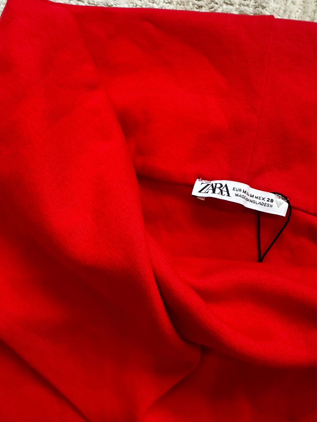 Zara Red Sleeveless Cowl Neck Top - photo 2