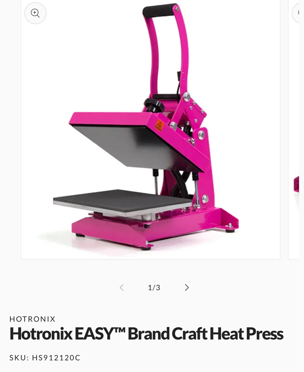 Hotronix Easy Brand Craft Heat Press - Pink - photo 2