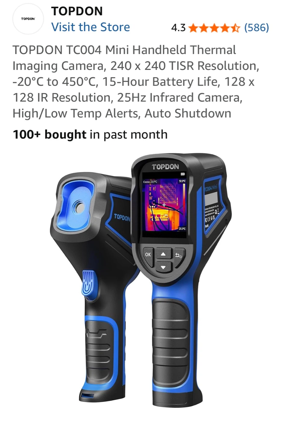 TOPDON TC004 Mini Handheld Thermal Imaging Camera - photo 2