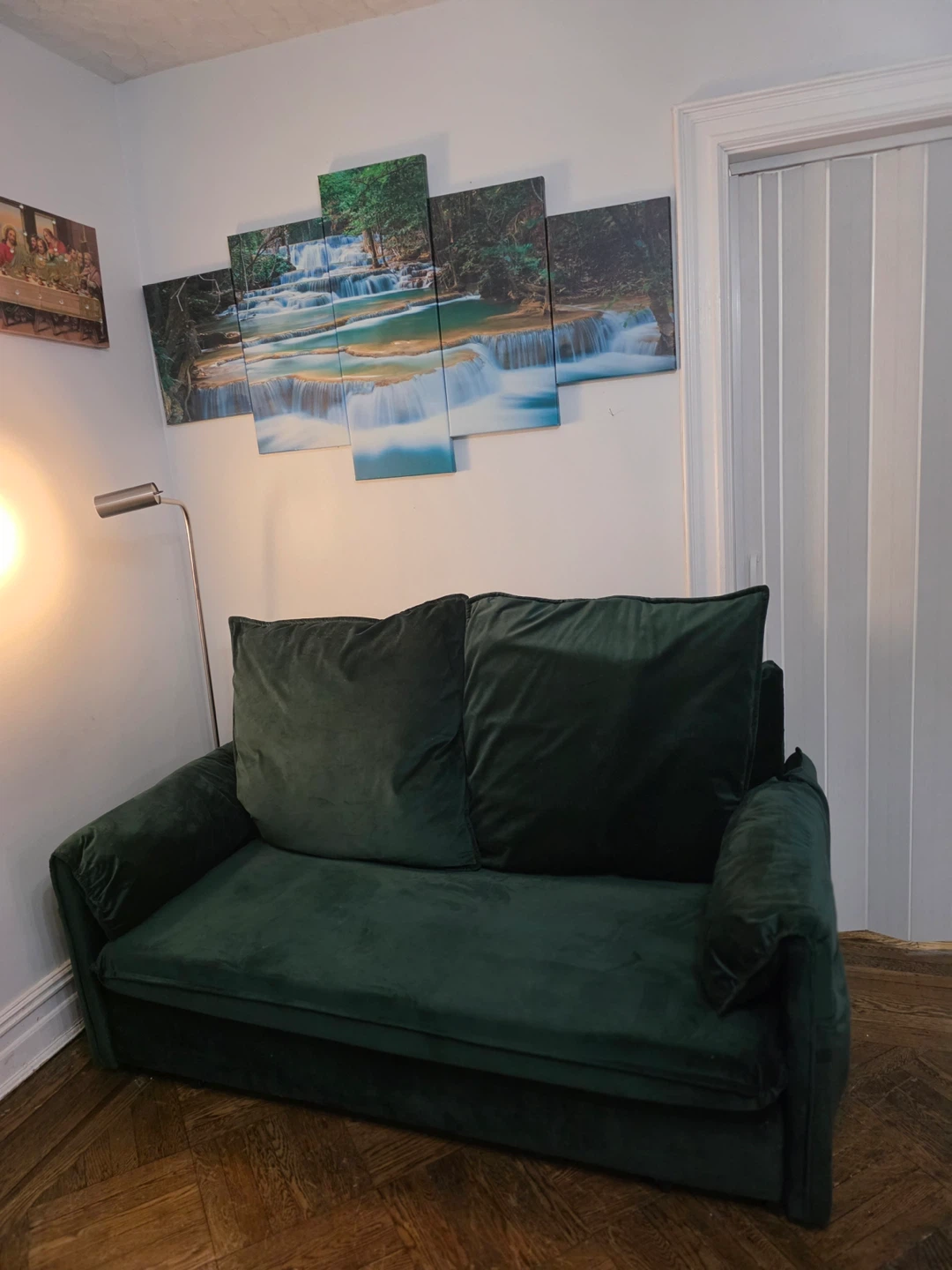 Dark Green Velvet Sofa