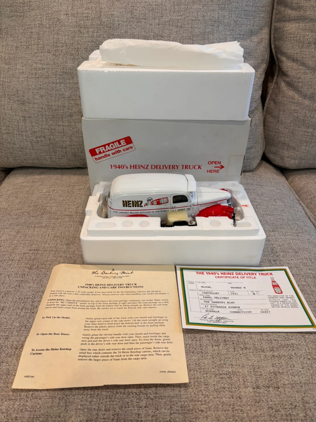 Danbury Mint 1940s Heinz Delivery Truck Model - photo 2