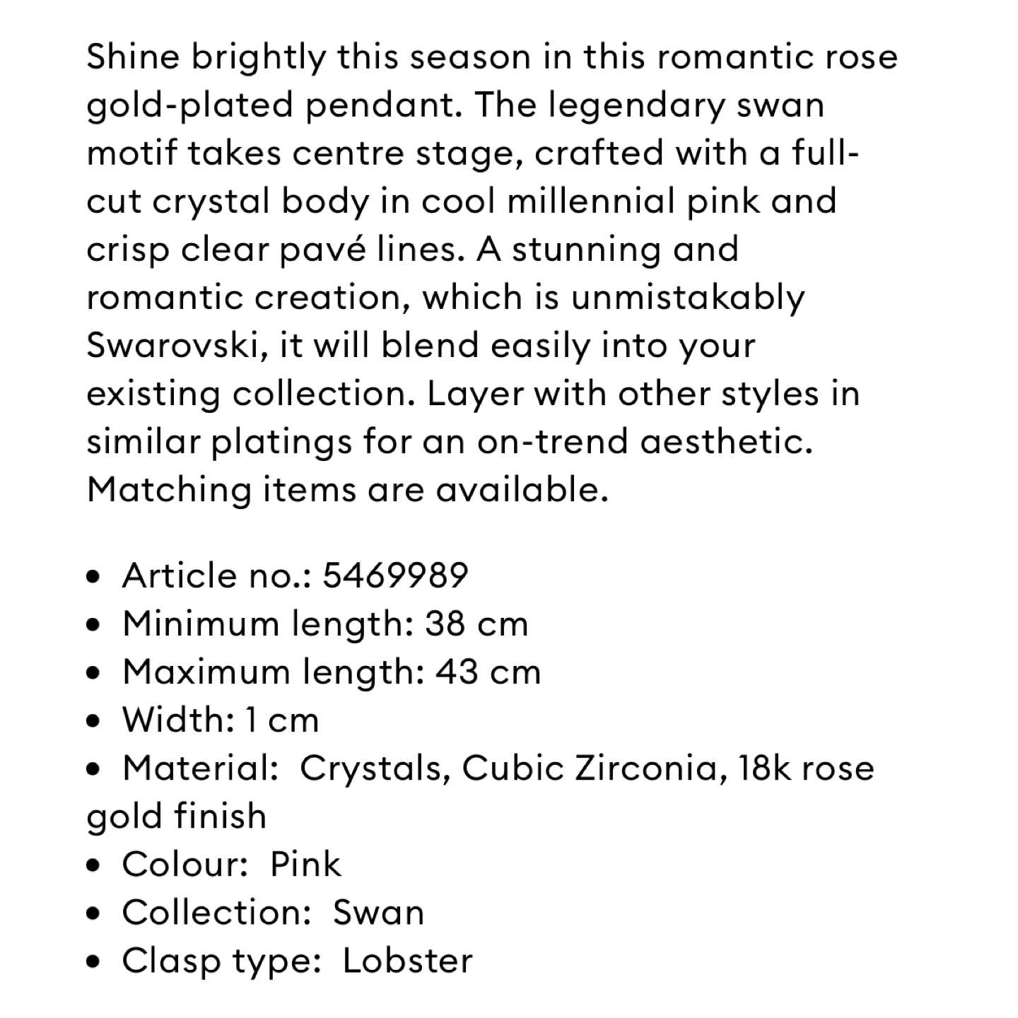 SWAROVSKI - Swan Necklace - photo 4