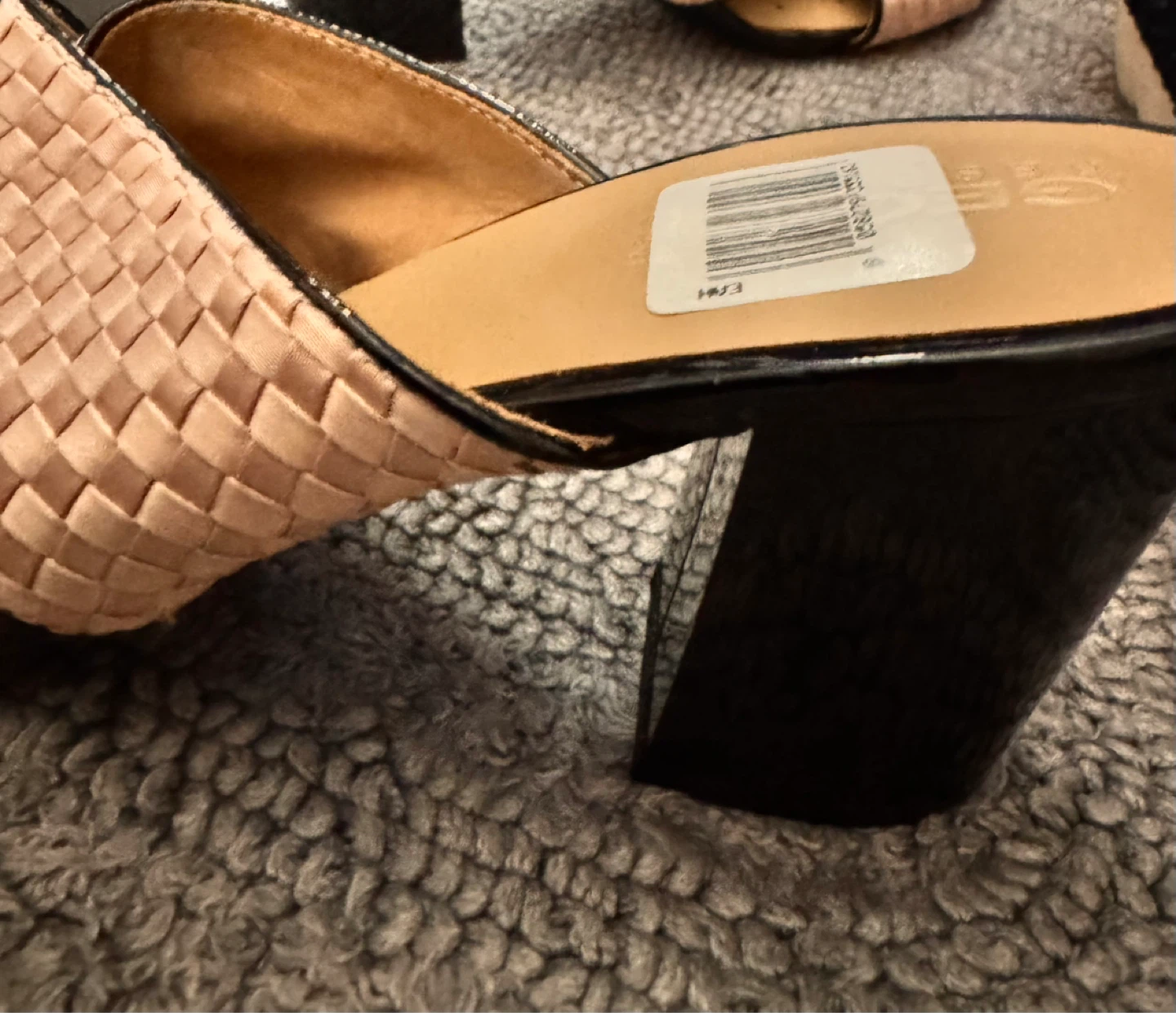 Geox Women's Pink Woven Block Heel Mules Size 10 - photo 4