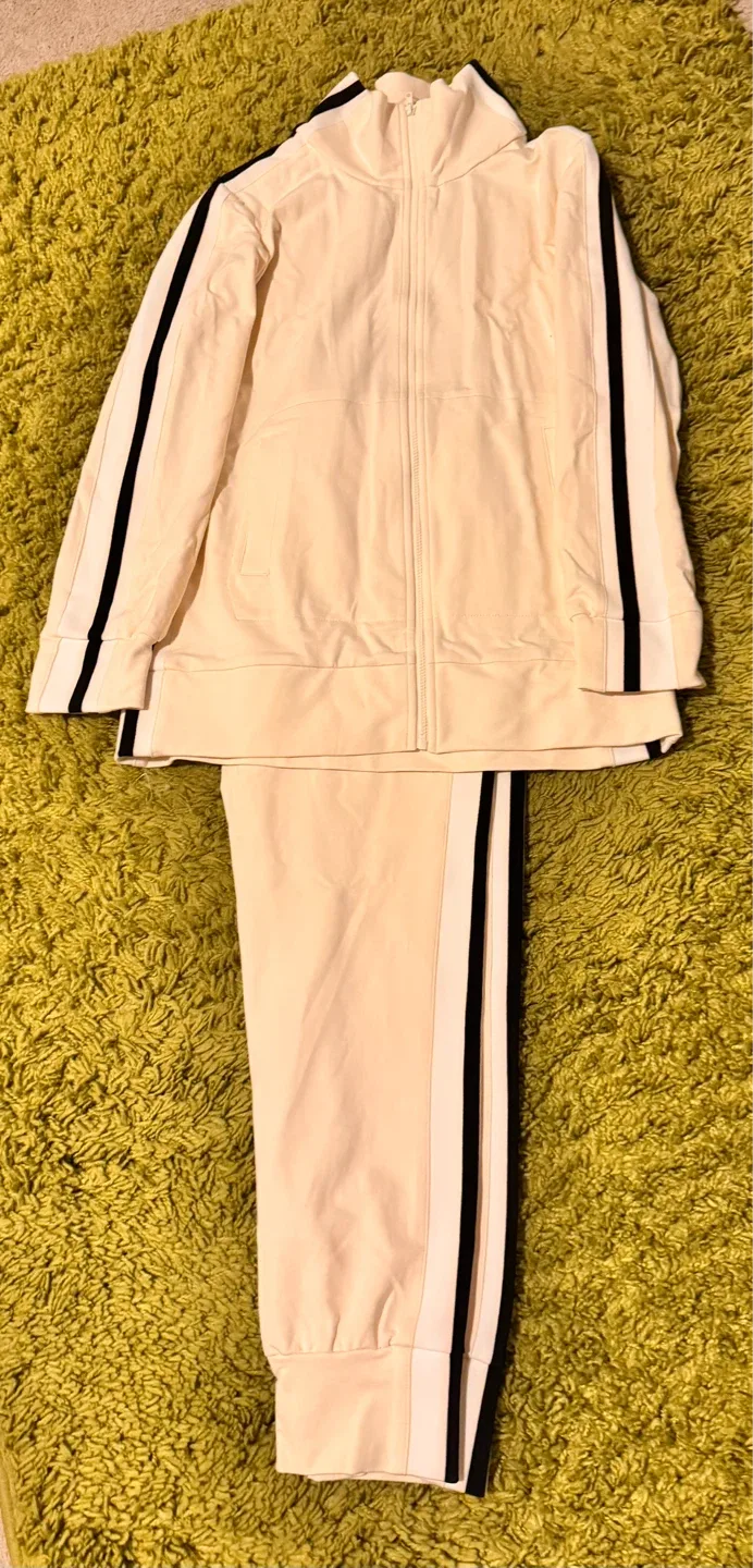 Norma Kamali Cream Tracksuit Set