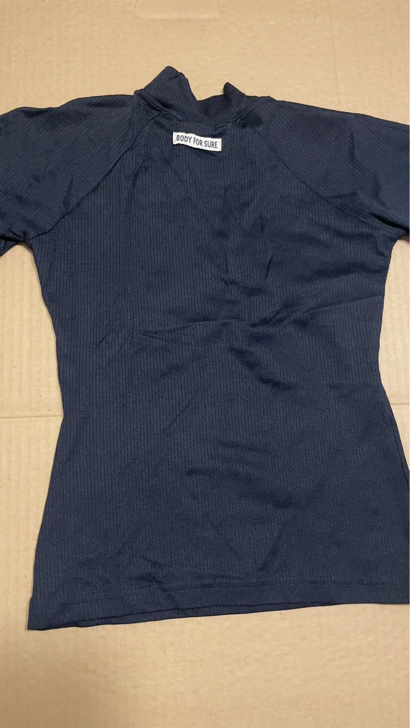 BODY FOR SURE Black Ribbed Mock Neck Top - photo 2