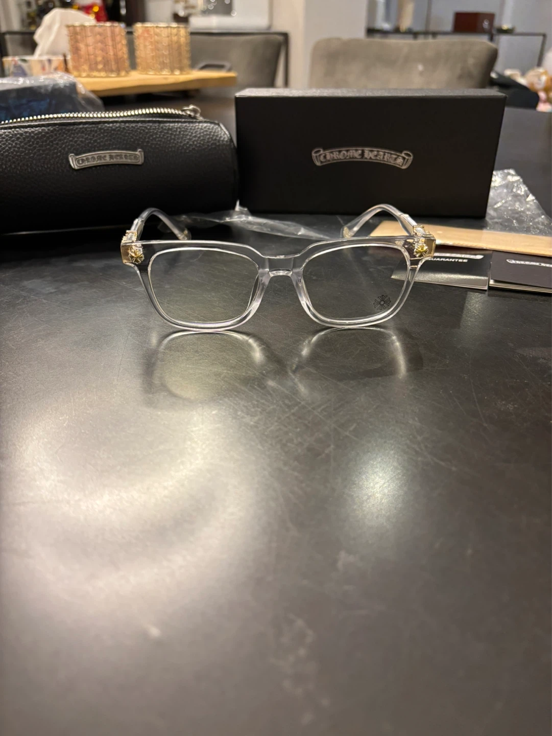 Chrome Hearts Glasses with Case