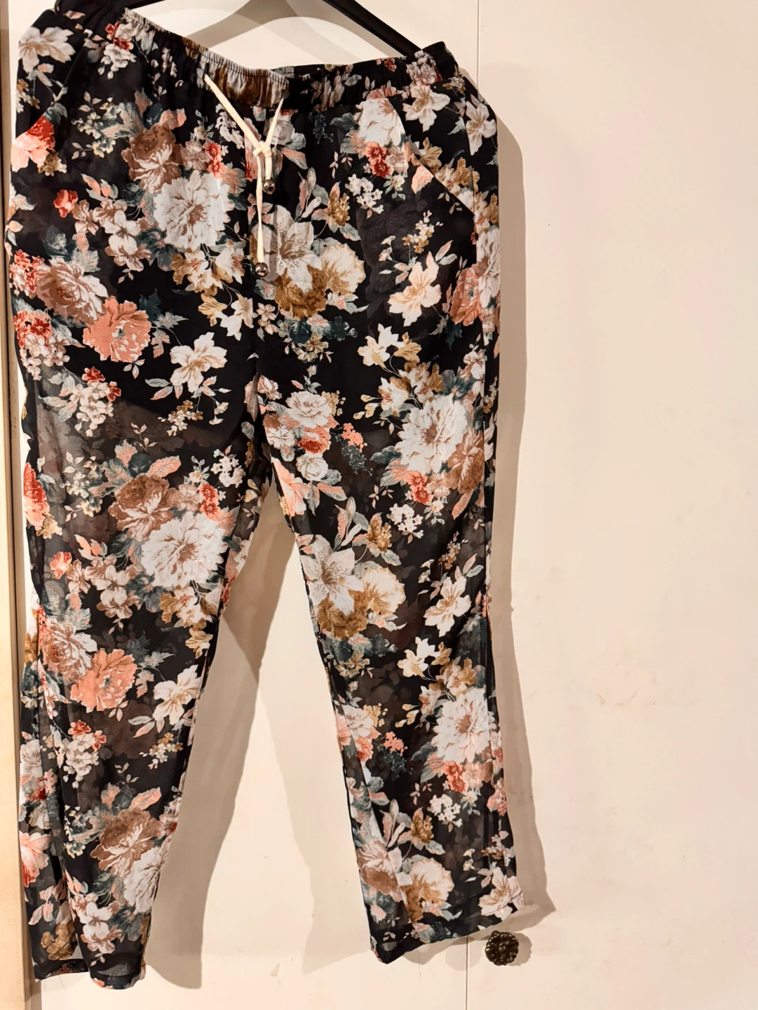 SHANGYIN Women's Floral Print Lounge Pants Size L