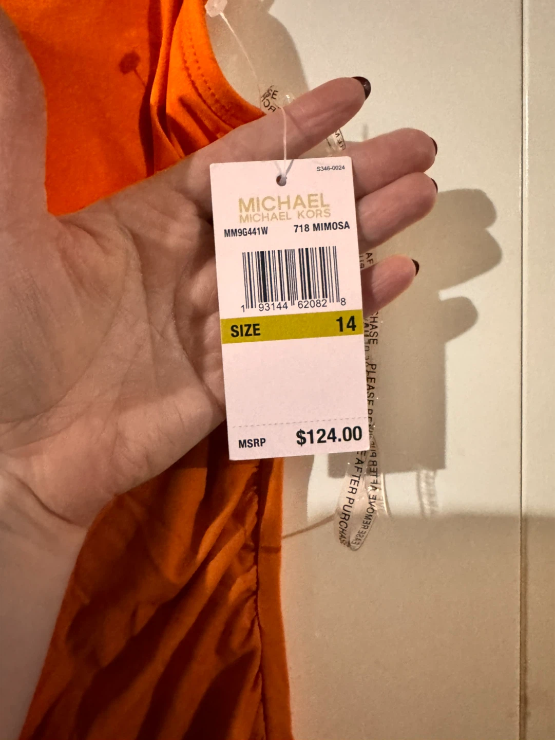 Michael Kors Orange One-Piece Swimsuit Size 14 - photo 2