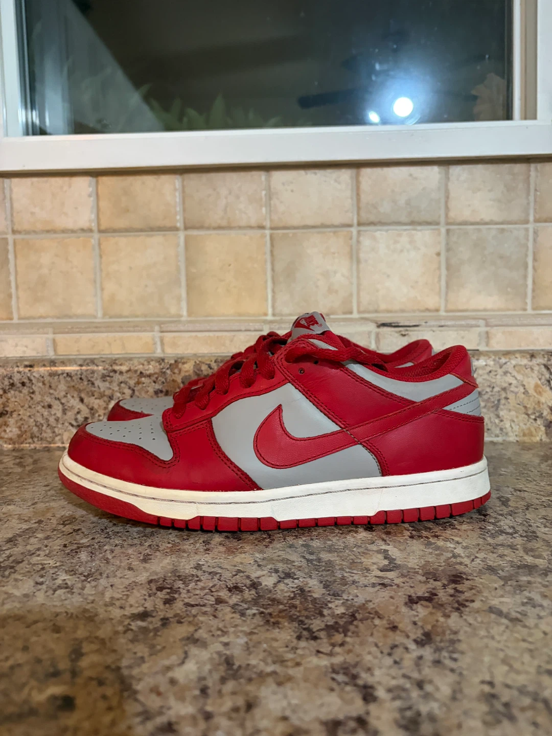 Nike Dunk Low Red Grey Sneakers - photo 3