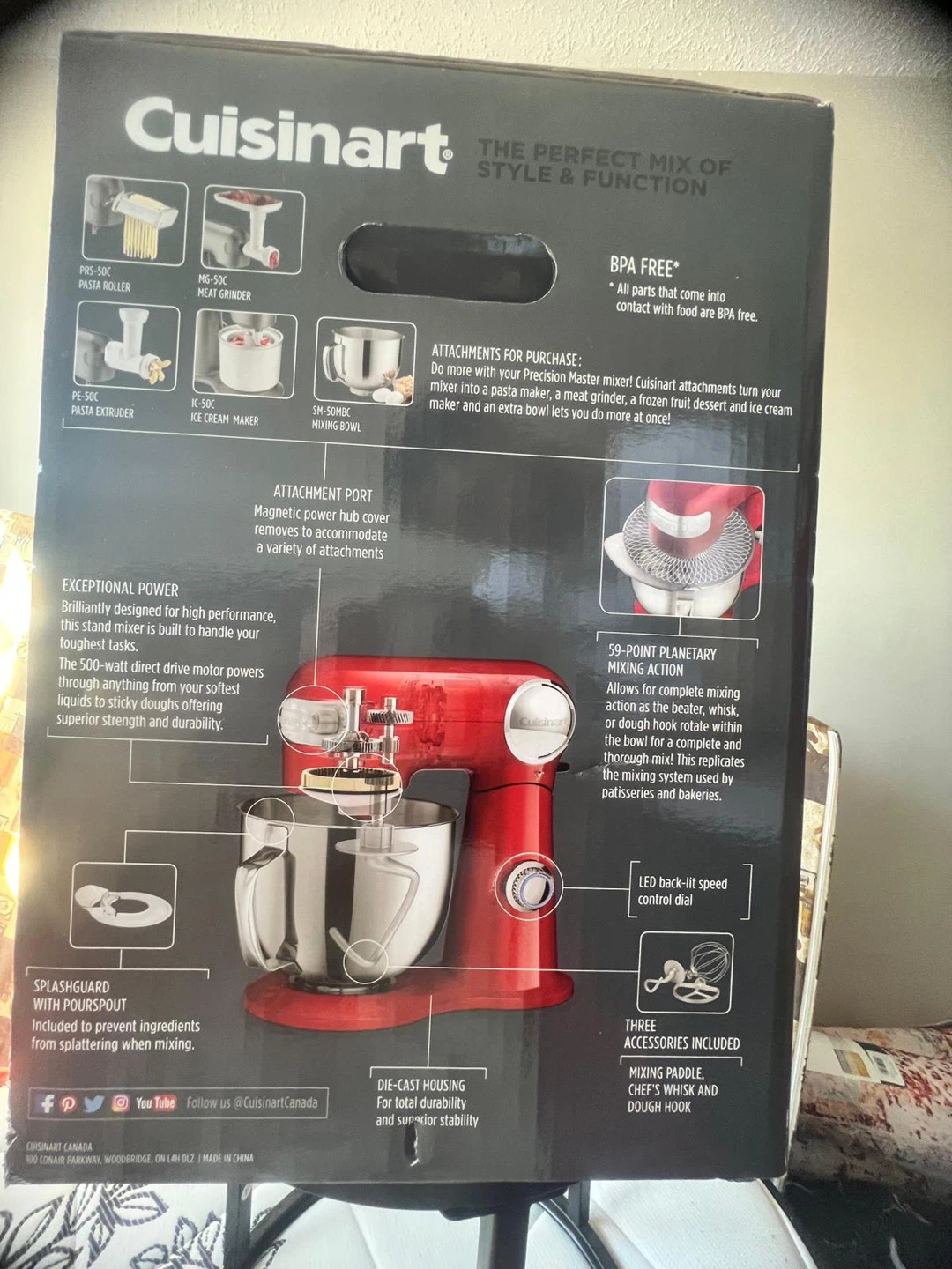Cuisinart SM-50RC Precision Master Stand Mixer - Red