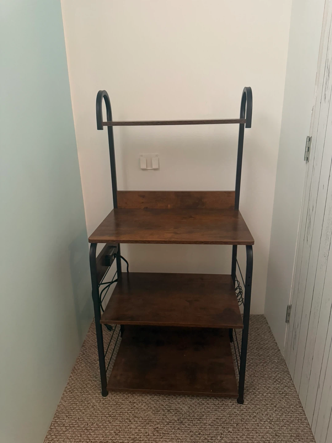 Multi-Tiered Rolling Kitchen Cart with Outlets - photo 5