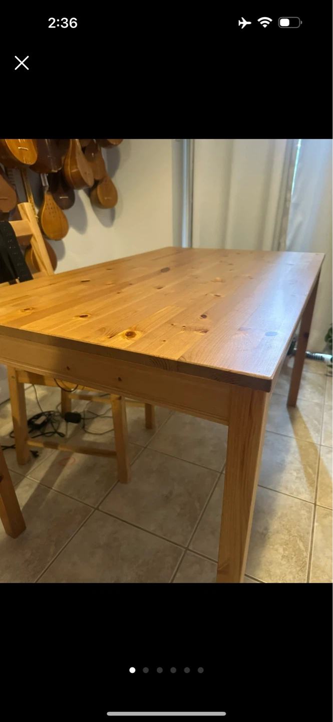 IKEA VIKA GLASBERGEN Pine Dining Table - photo 2