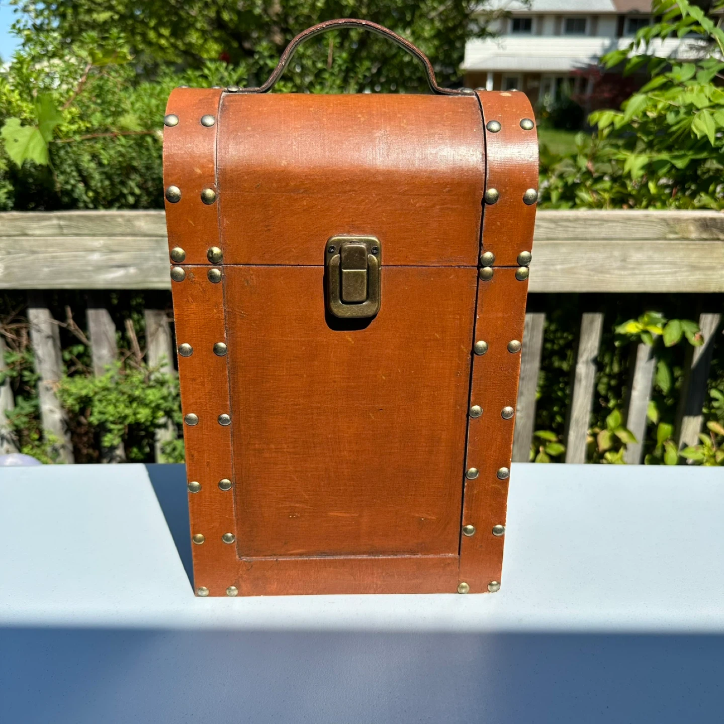 Antique Luxury Wine carrying case for 2 bottles