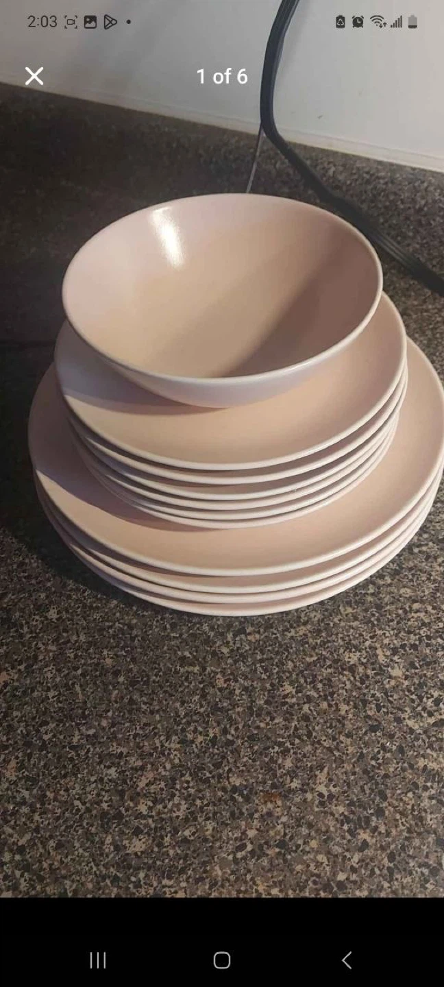 Pink Dinnerware Set