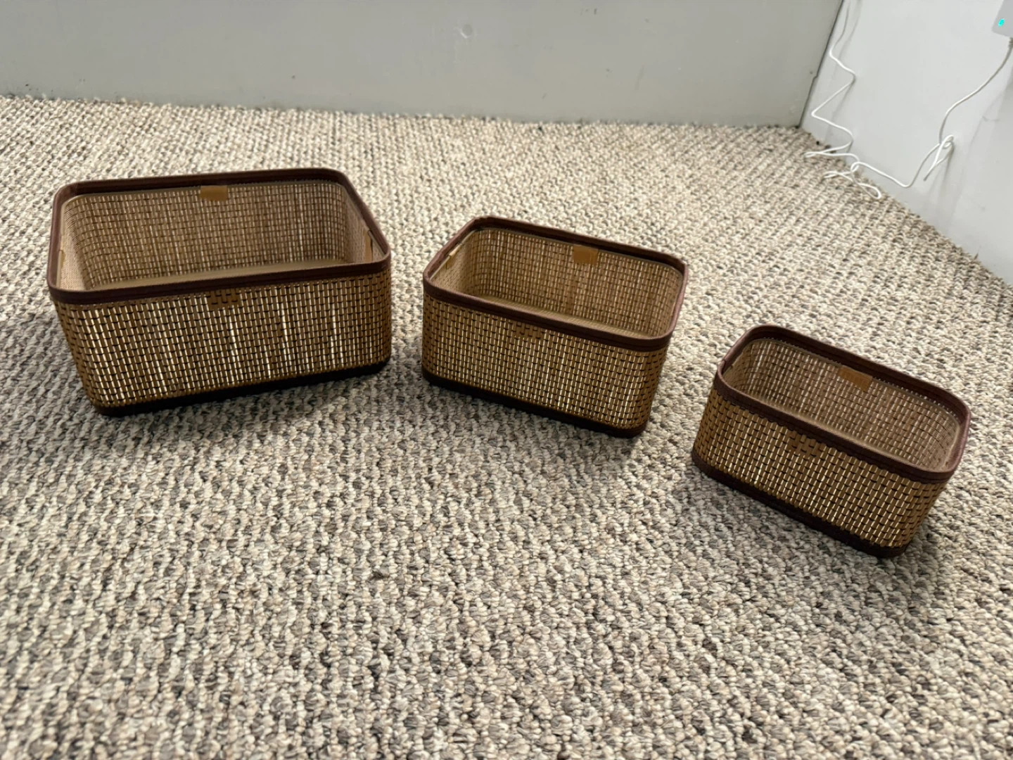 Set of 3 Woven Storage Baskets