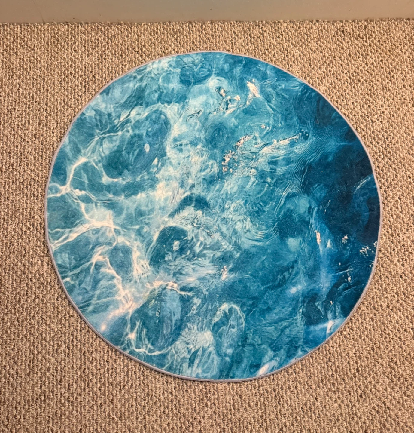 Round Water Effect Area Rug