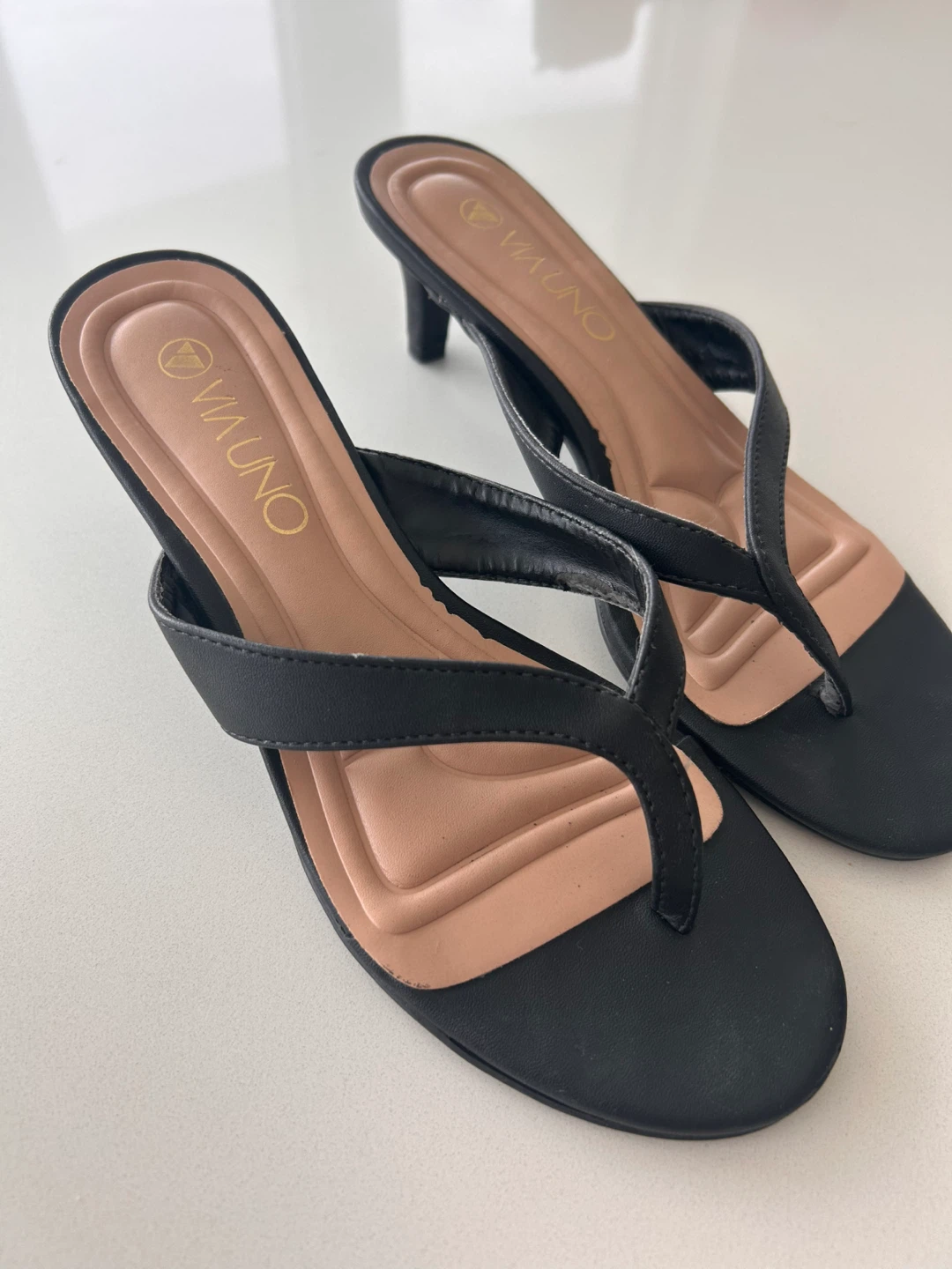 Via Uno Black Kitten Heel Sandals – Brazilian Quality Sz 6