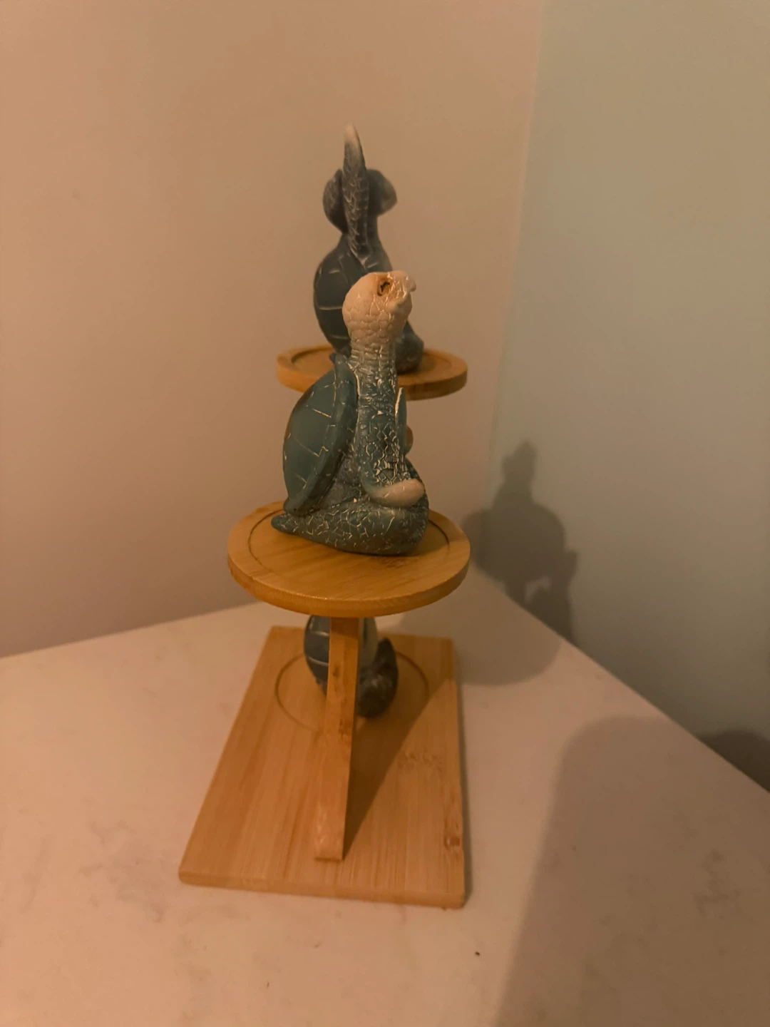 Zen Turtle Figurine Set with Bamboo Stand - photo 3