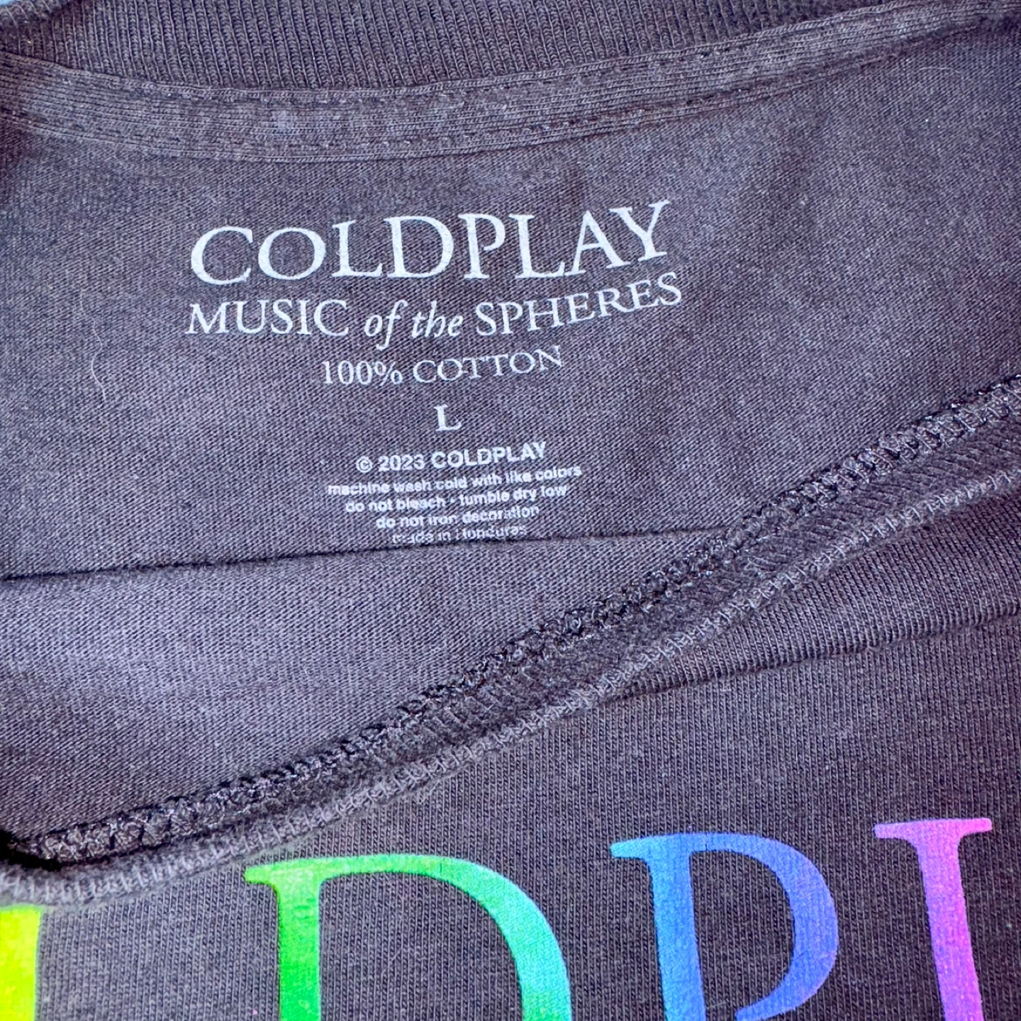 Coldplay Music of the Spheres Live 2023 T-Shirt Size L - photo 4
