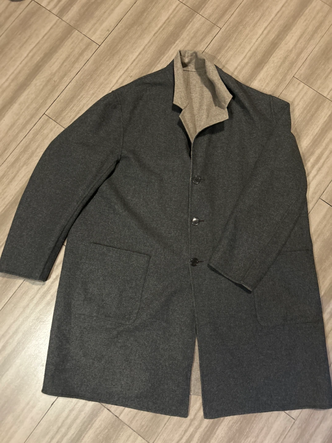 Reversible Wool Blend Coat (negotiable) unisex