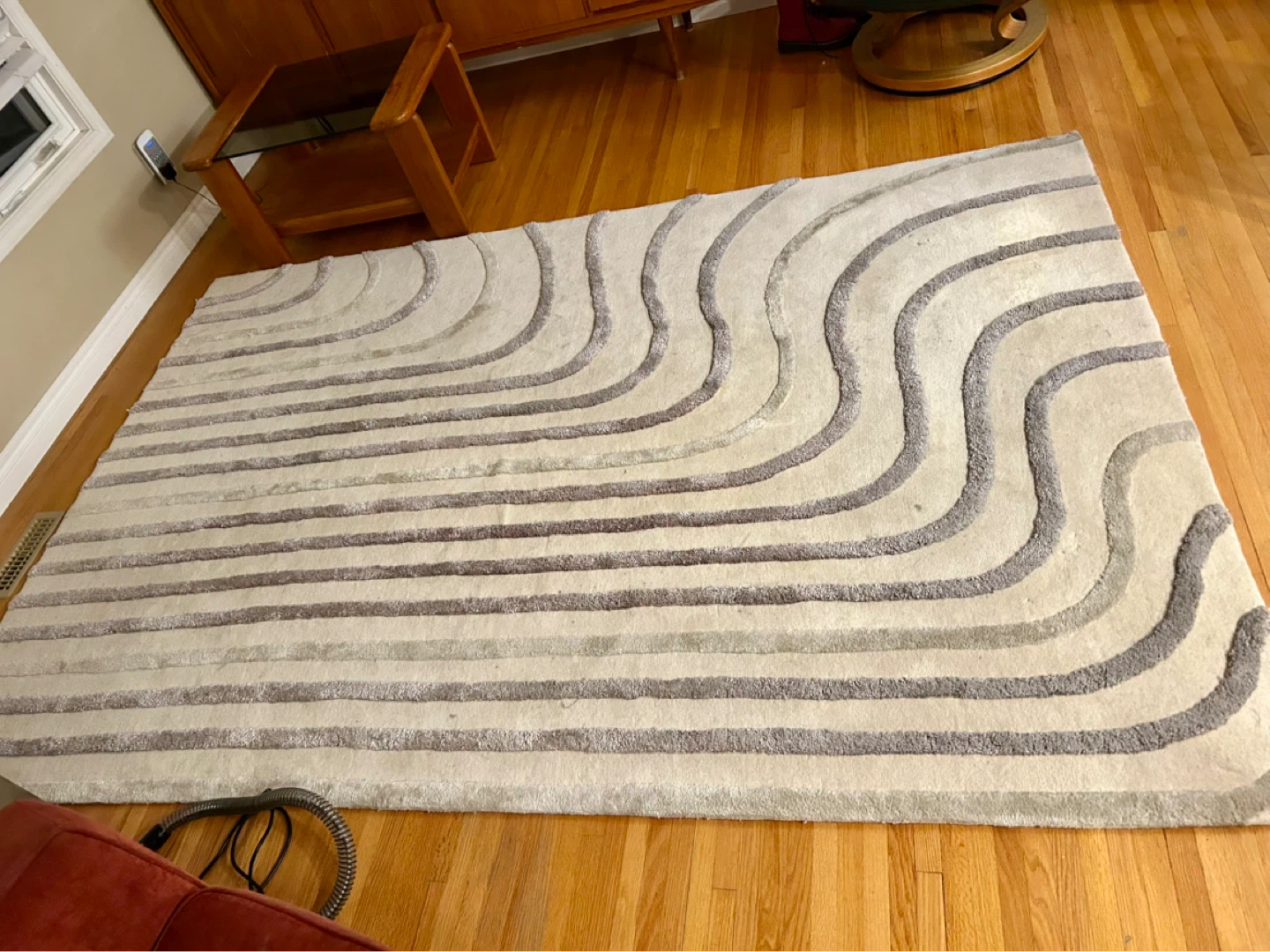Area Rug with Wave Pattern