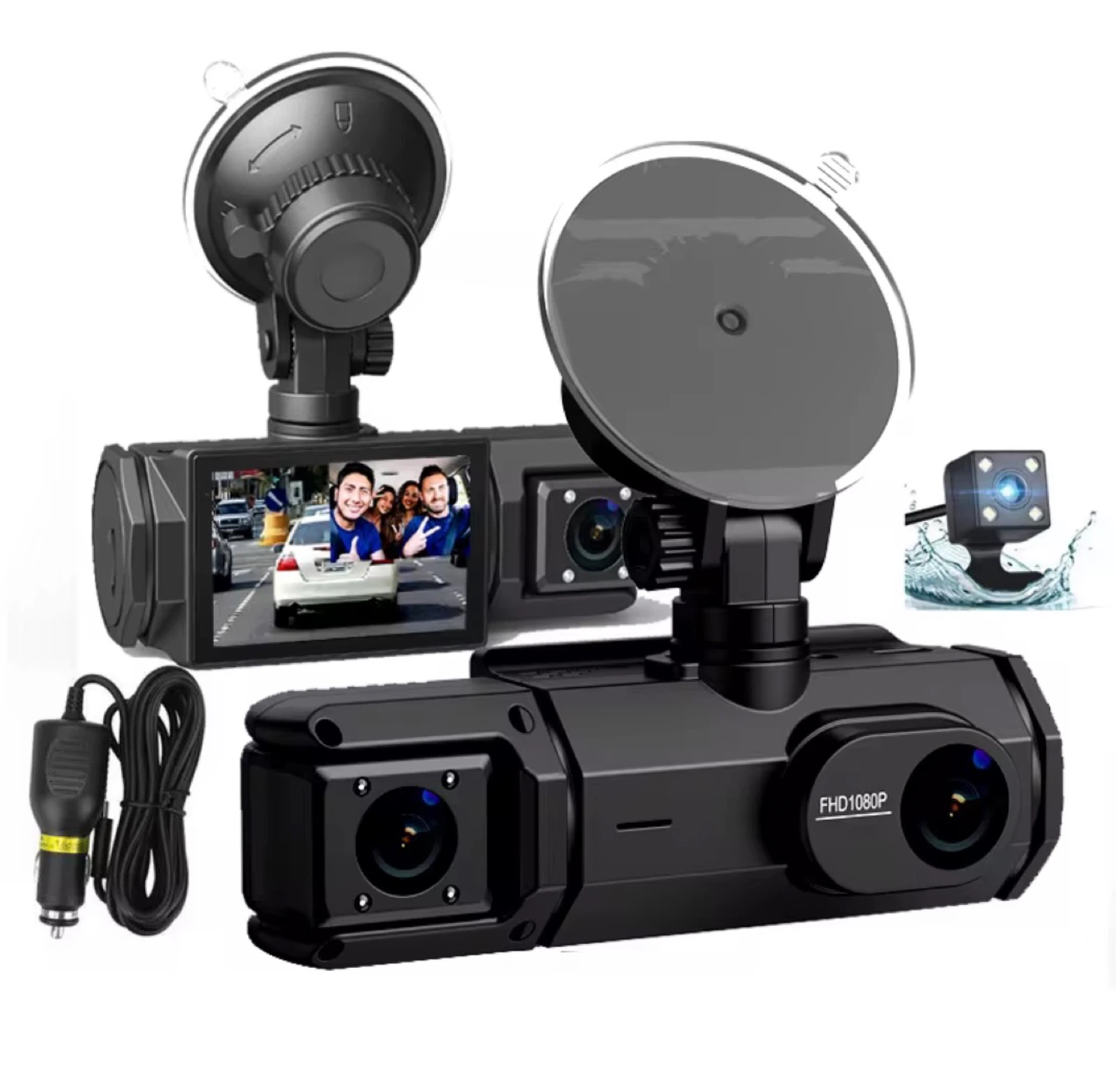 Hd Wifi Dash Cam Front, Cabin, and Rear Cameras - photo 2