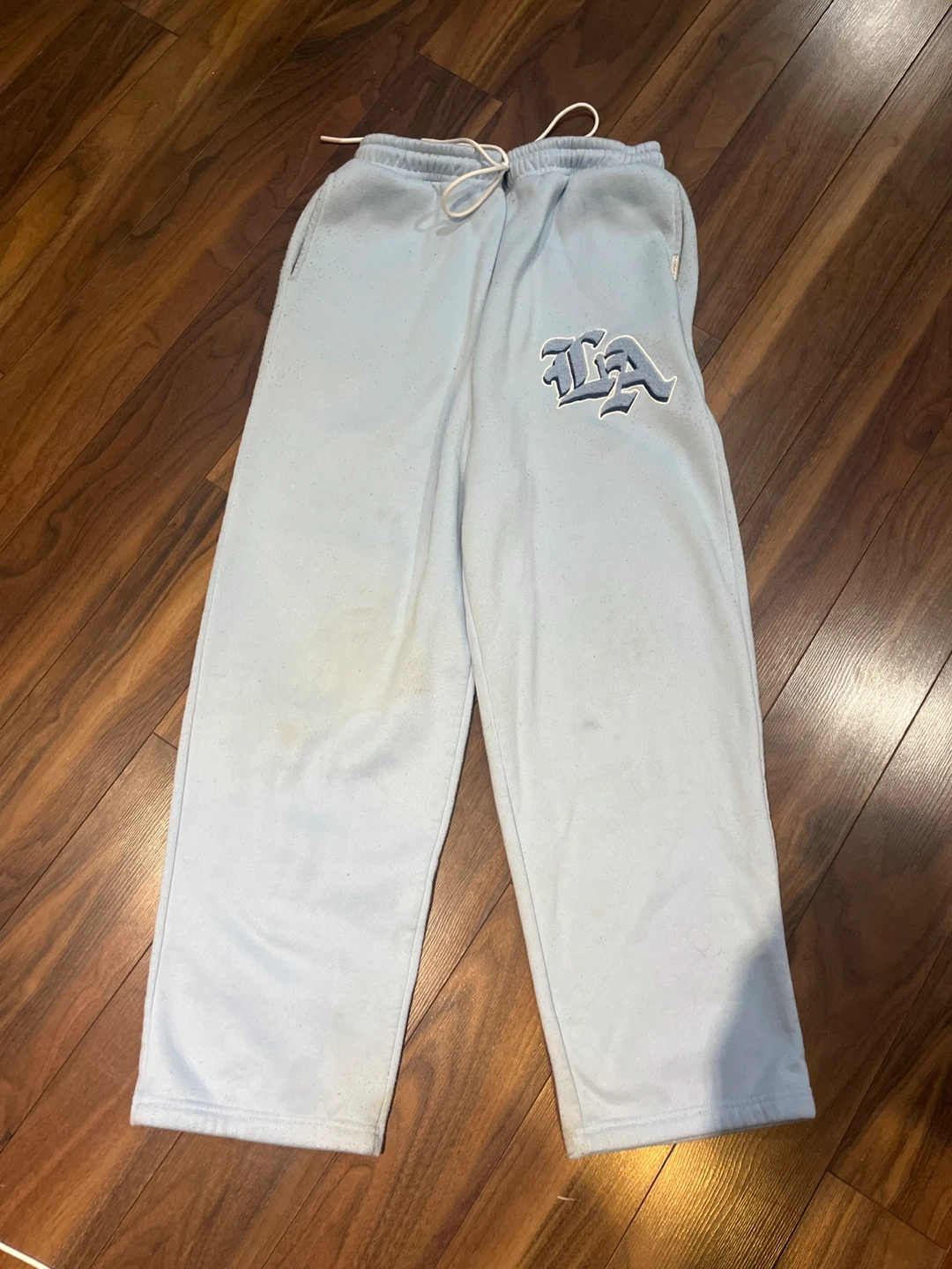Light Blue "LA" Sweatpants designer