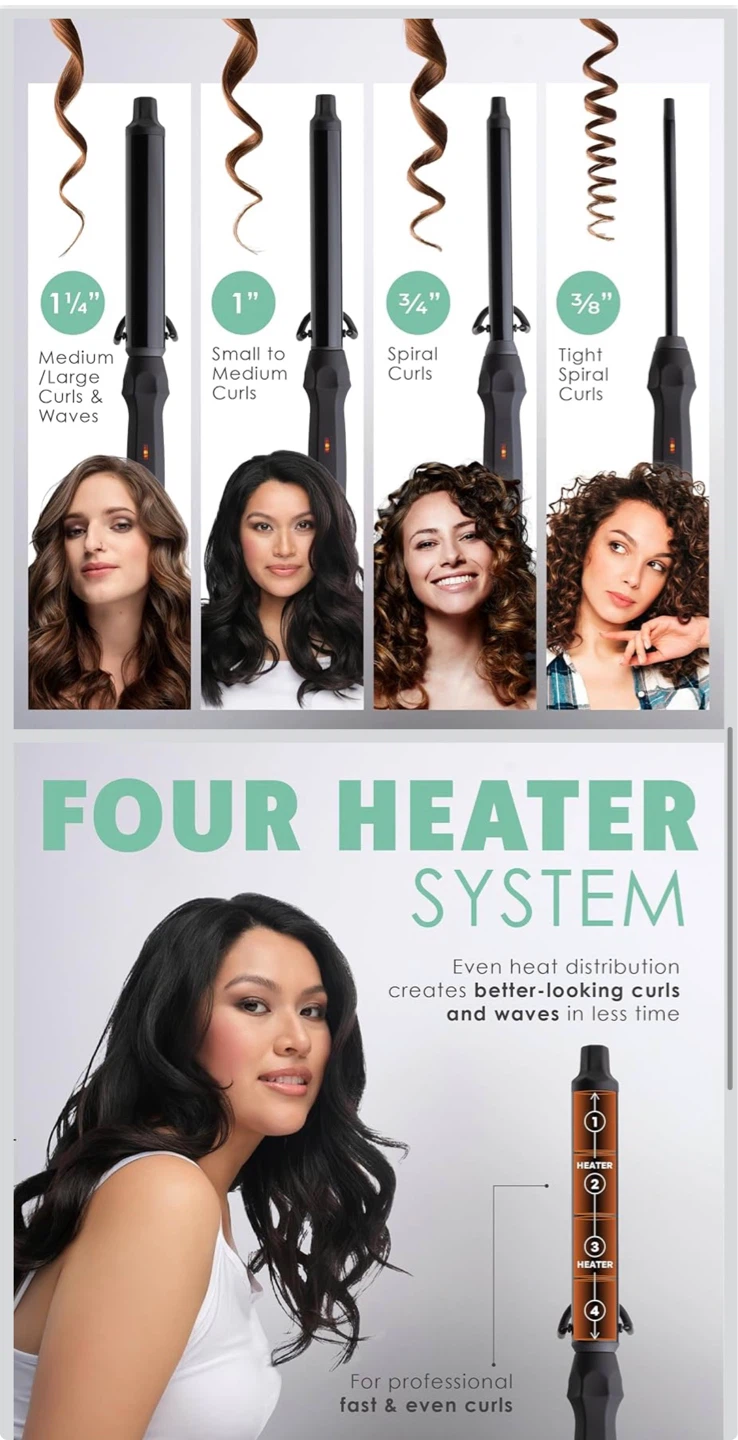 MINT Pro Hair Wand Curling Iron - 1.25 Inch, Black - photo 4