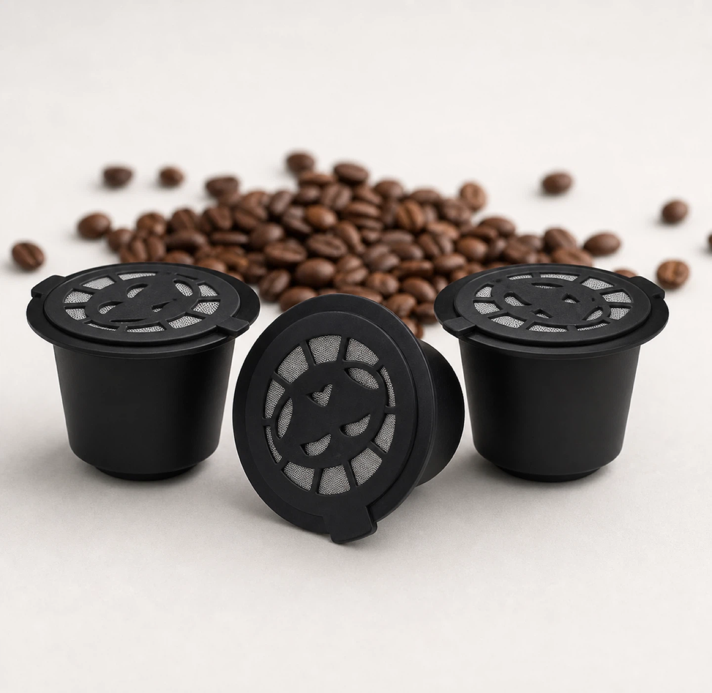 Nespresso 3 Black Reusable Coffee Pods
