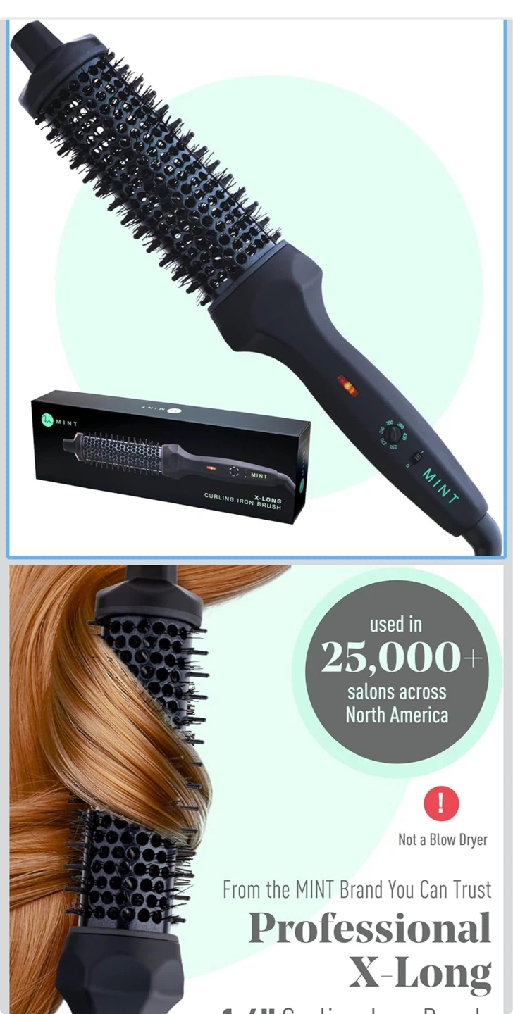 MINT Extra-Long 1.6 Inch Thermal Brush - photo 2