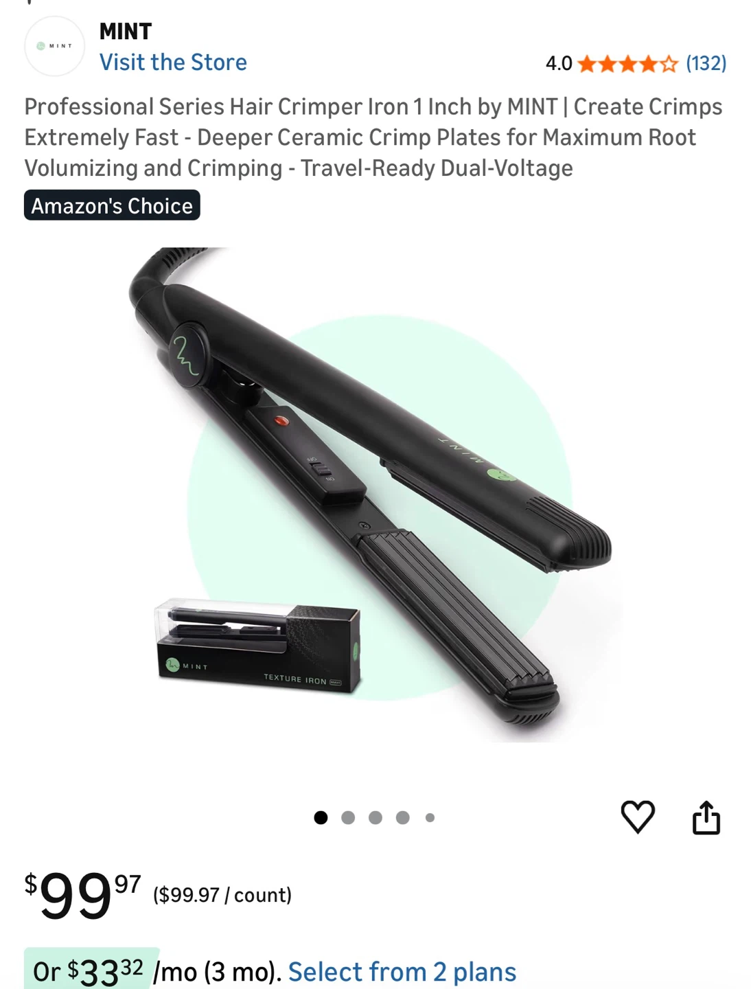 MINT Professional 1" Crimper Iron
