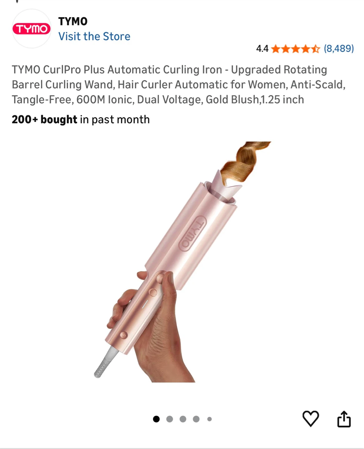 TYMO CurlPro Plus Automatic Curling Iron - Gold Blush, 1.25 inch - photo 2
