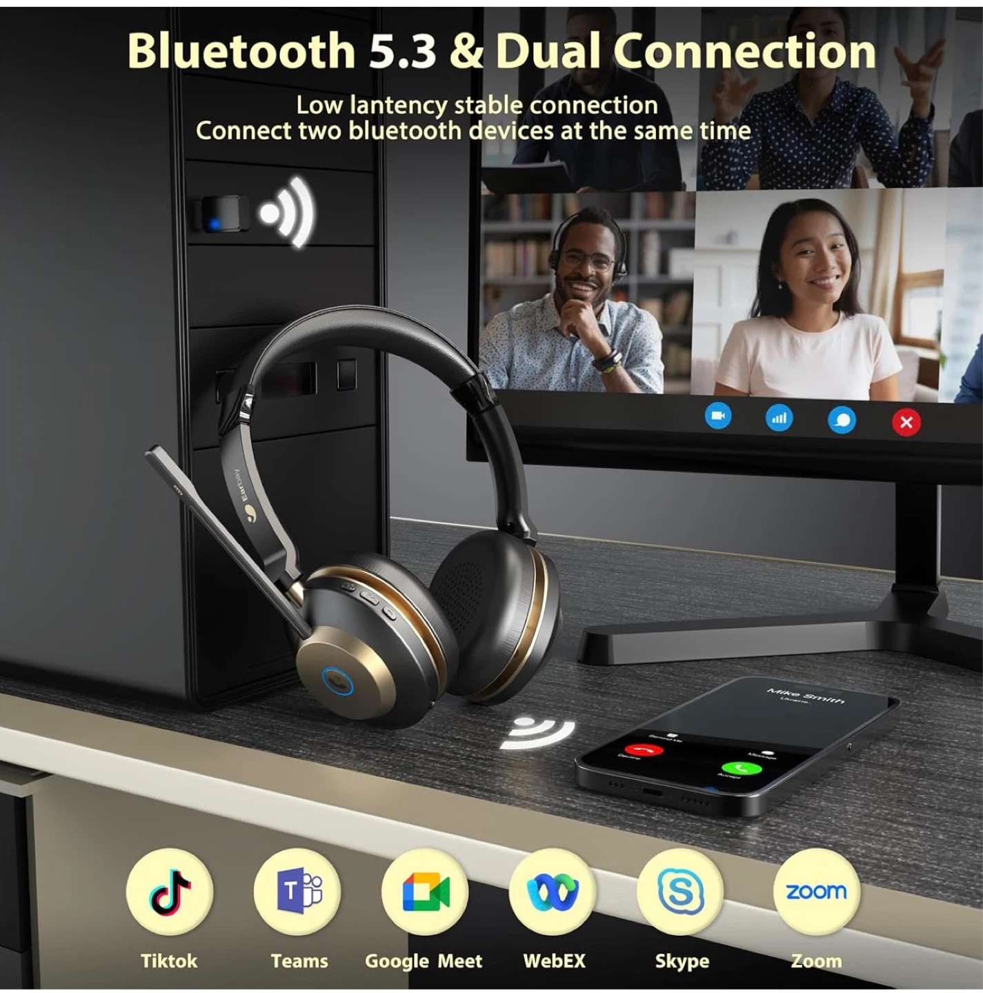 Earbay Wireless Bluetooth Headset with Microphone - photo 3