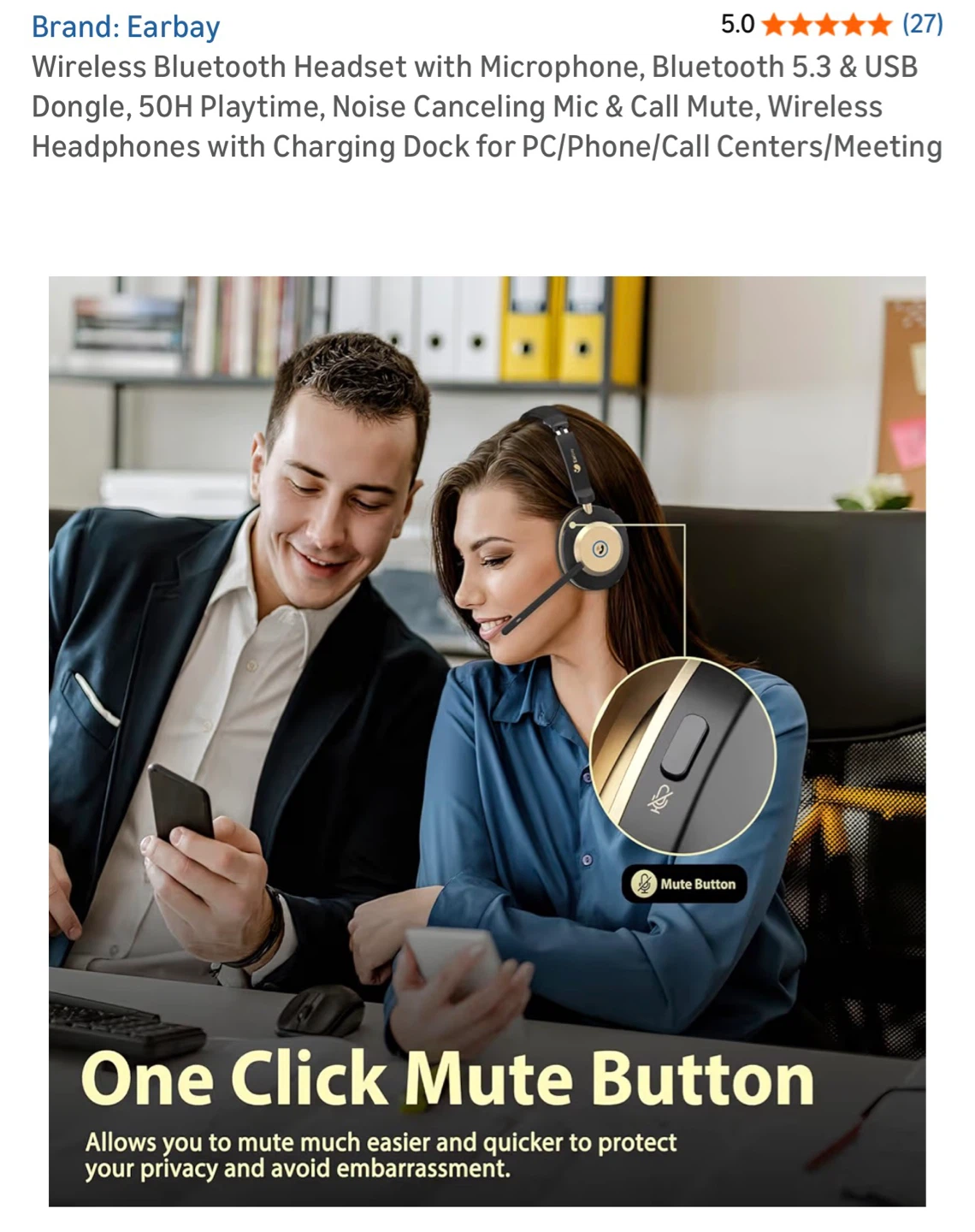 Earbay Wireless Bluetooth Headset with Microphone - photo 2