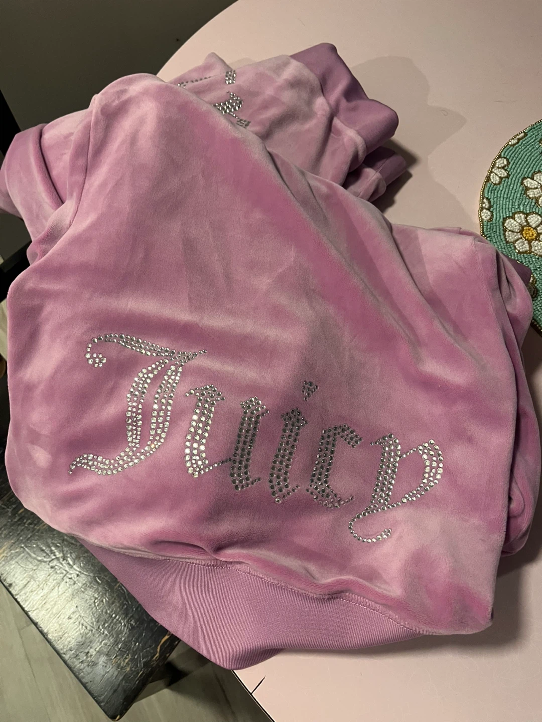 Juicy Couture Velour Zip-Up Hoodie