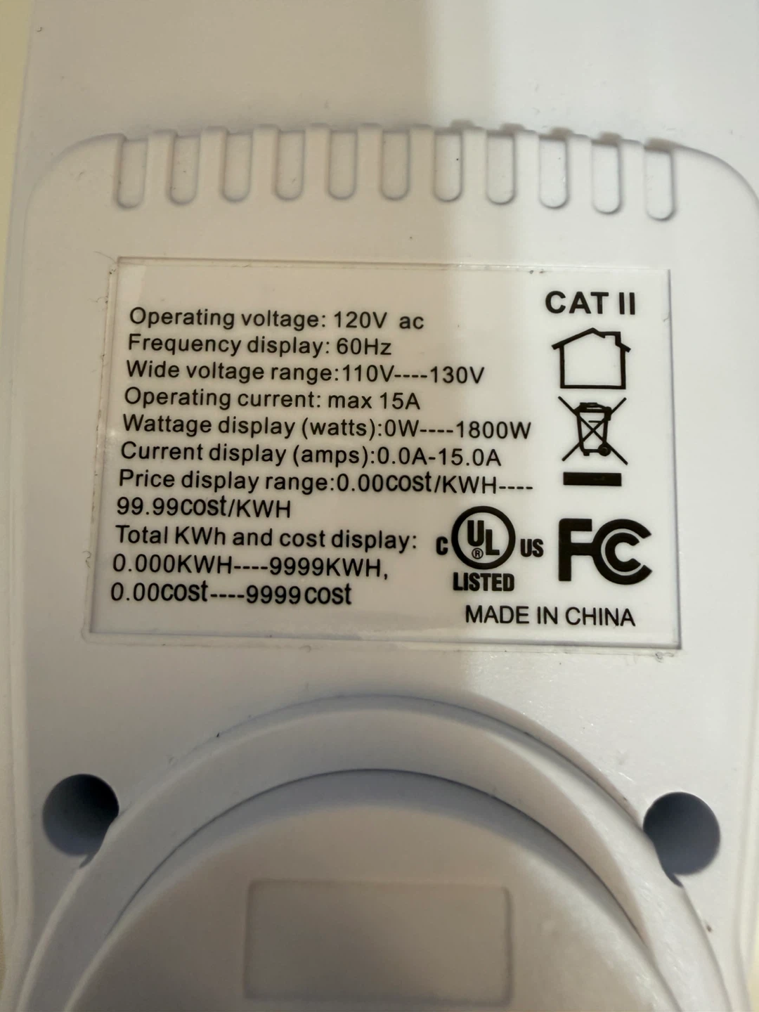 Kuman electricity usage monitor plug JKW47 - photo 3