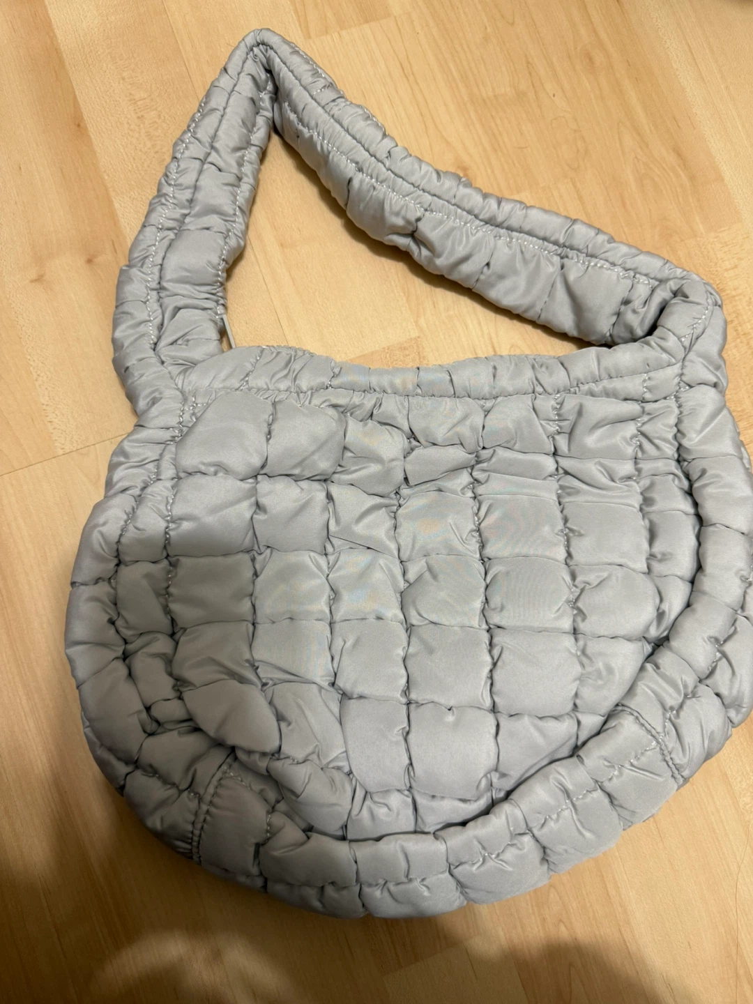 Brand new cute grey puffy quilted bag - photo 5