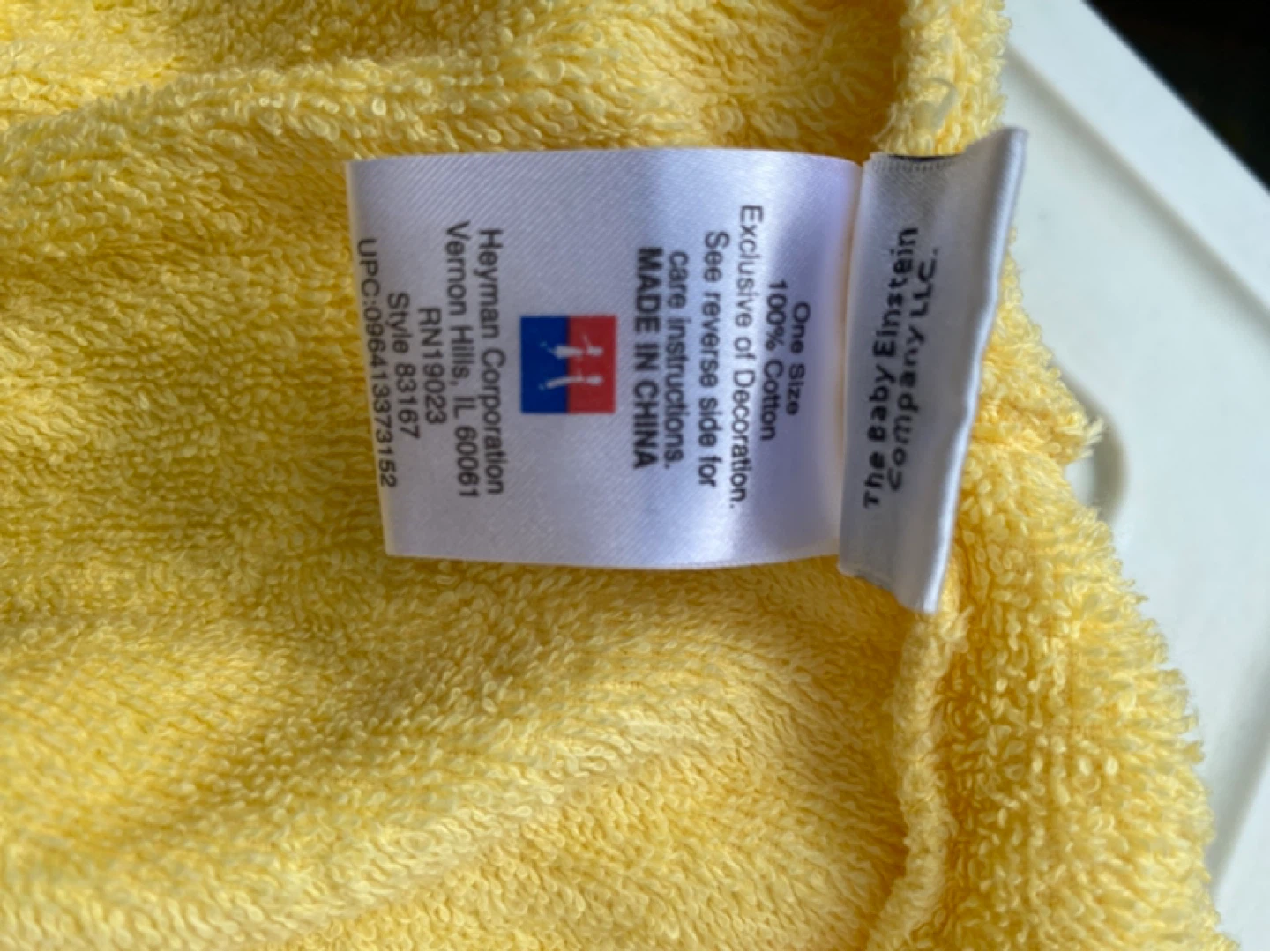 Baby Einstein Yellow Hooded Robe and Slippers Set - photo 4