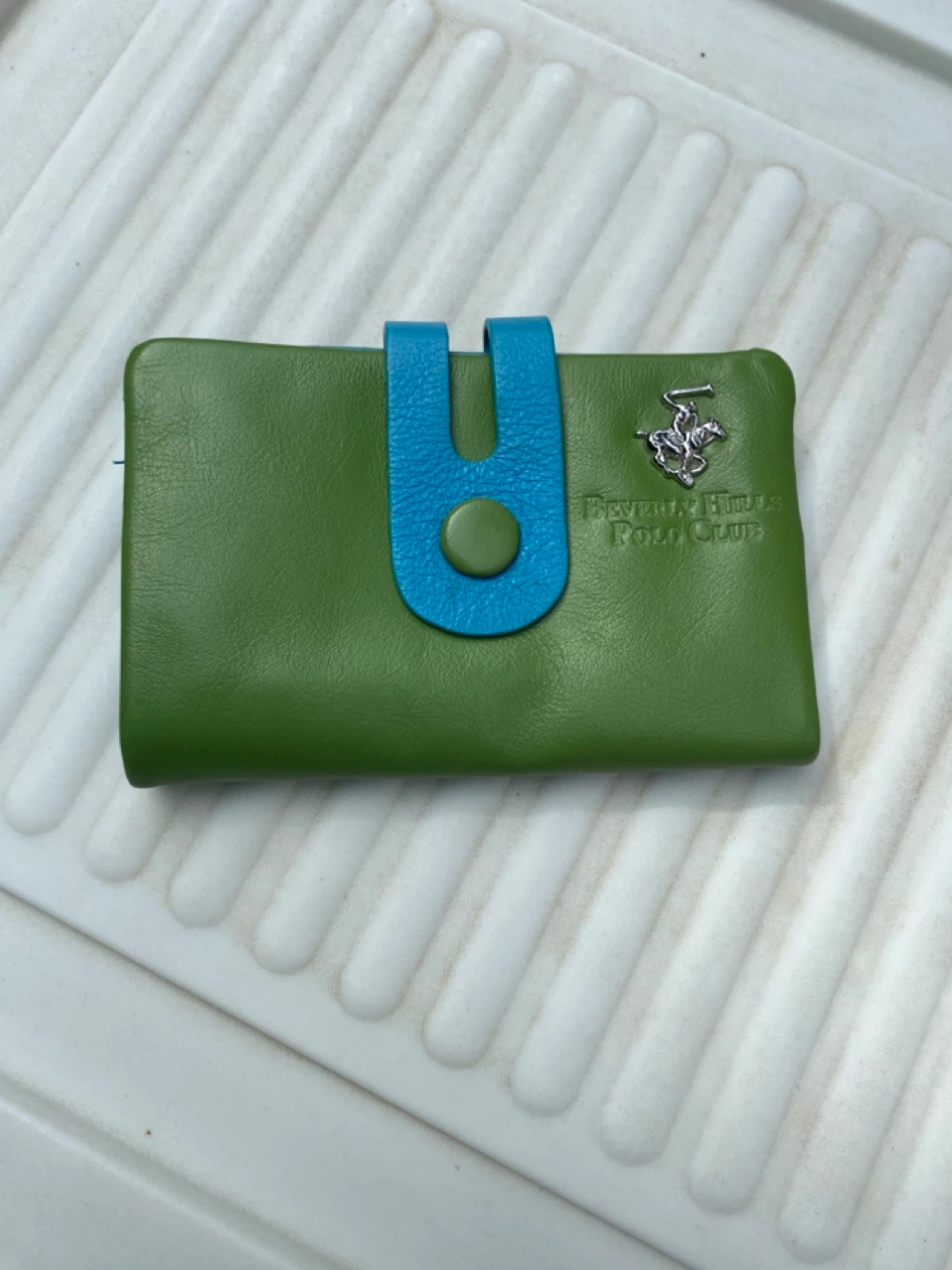 Beverly Hills Polo Club Green and Blue Key Wallet