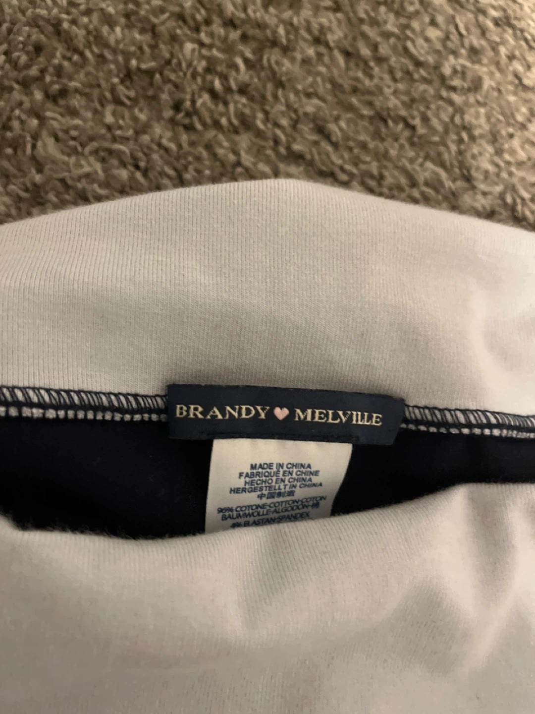 Brandy Melville Stretchy Navy Blue Yoga Pants - photo 2