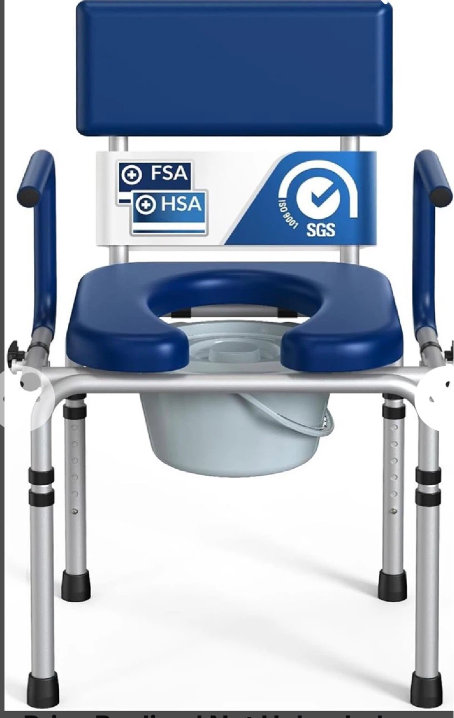 HolyHeal 3-in-1 Bedside Commode