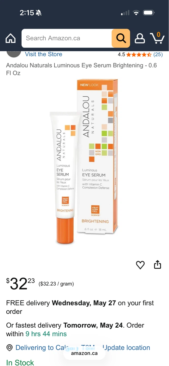 Andalou Naturals Eye Serum cream ✨new - photo 3