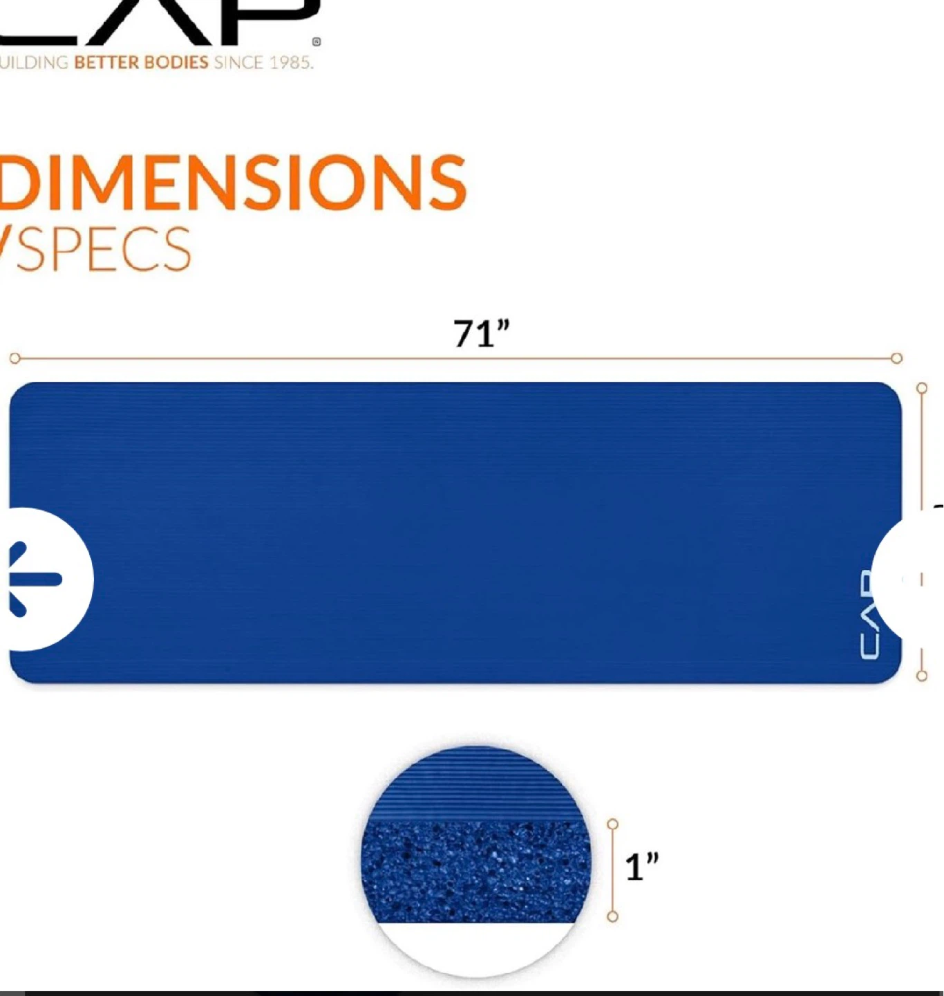 CAP Premium Extra Thick High Density Exercise Mat - photo 4