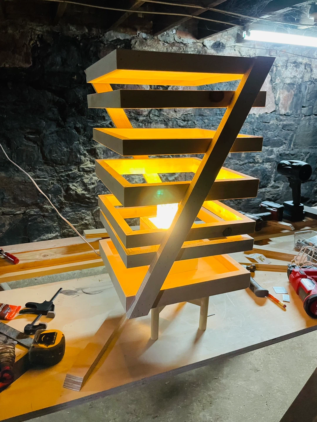 Unique DIY Wood Accent Lamp - photo 4