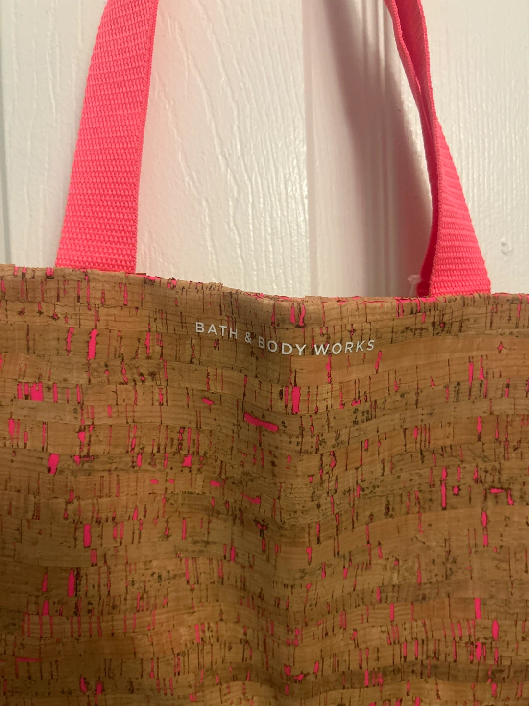 Bath & Body Works Cork Tote Bag with Pink Straps - photo 2