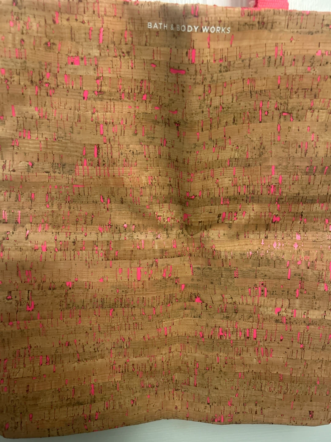 Bath & Body Works Cork Tote Bag with Pink Straps - photo 3