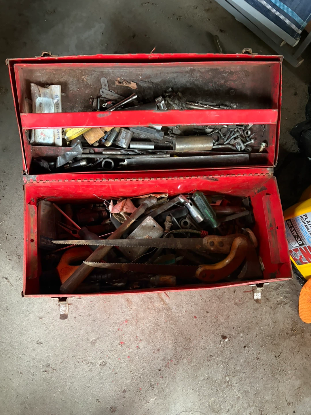 Old Toolbox’s with Assorted Tools
