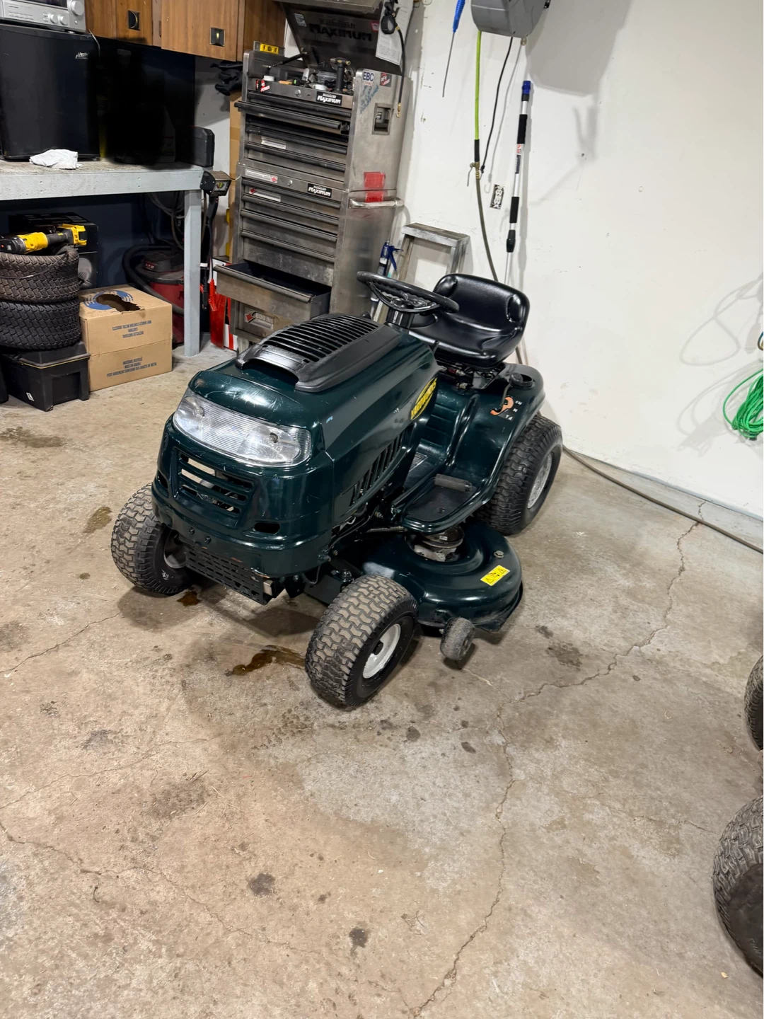 Yard works riding mower
