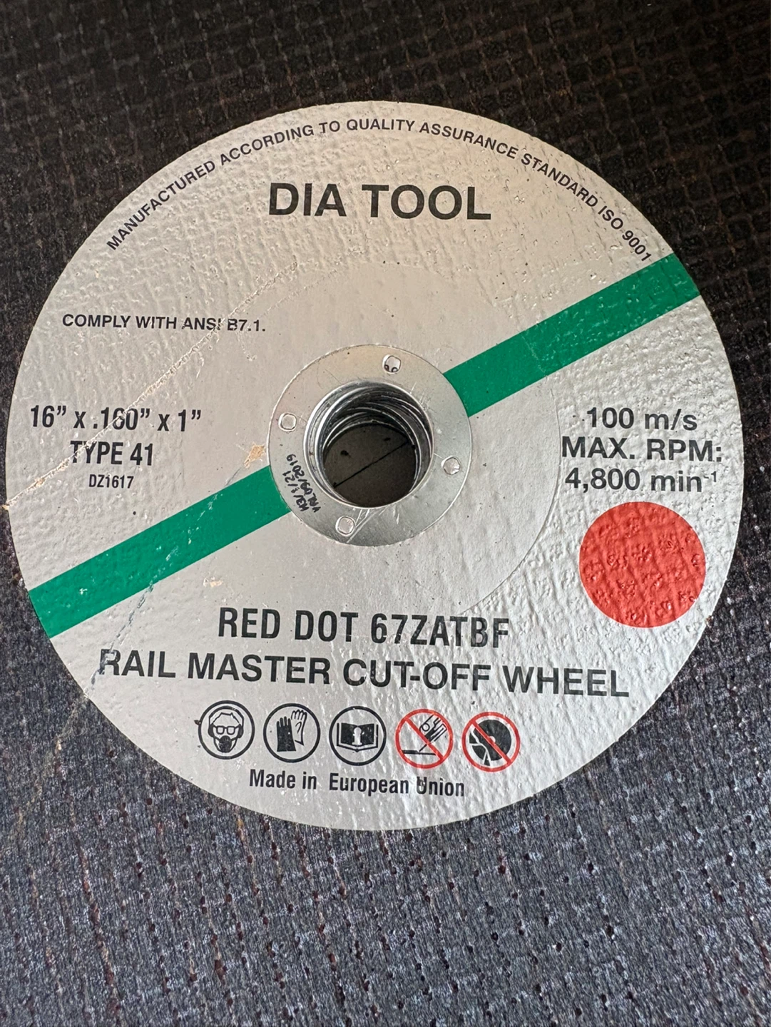 DIA TOOL Red Dot 67ZATBF Rail Master
