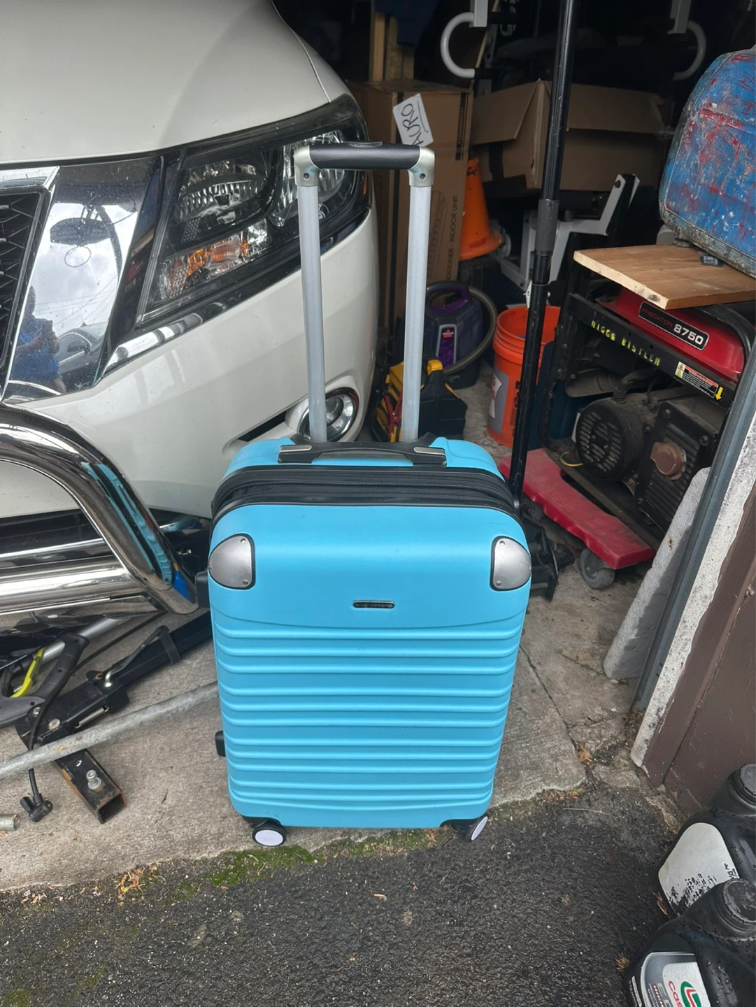 Blue Hardshell Carry-On Luggage